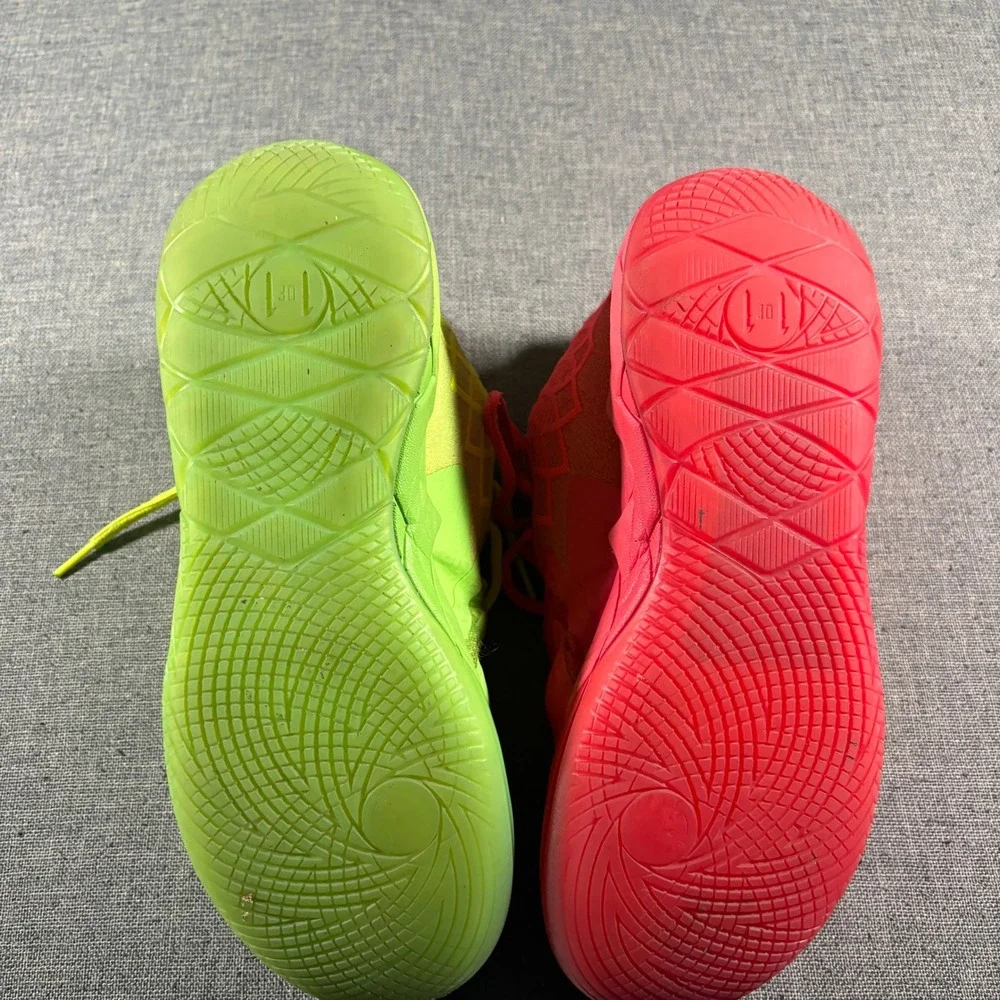 Puma MB.01 Rick and Morty Men 10 Green Red Mismatched Basketball Shoes 376682-01